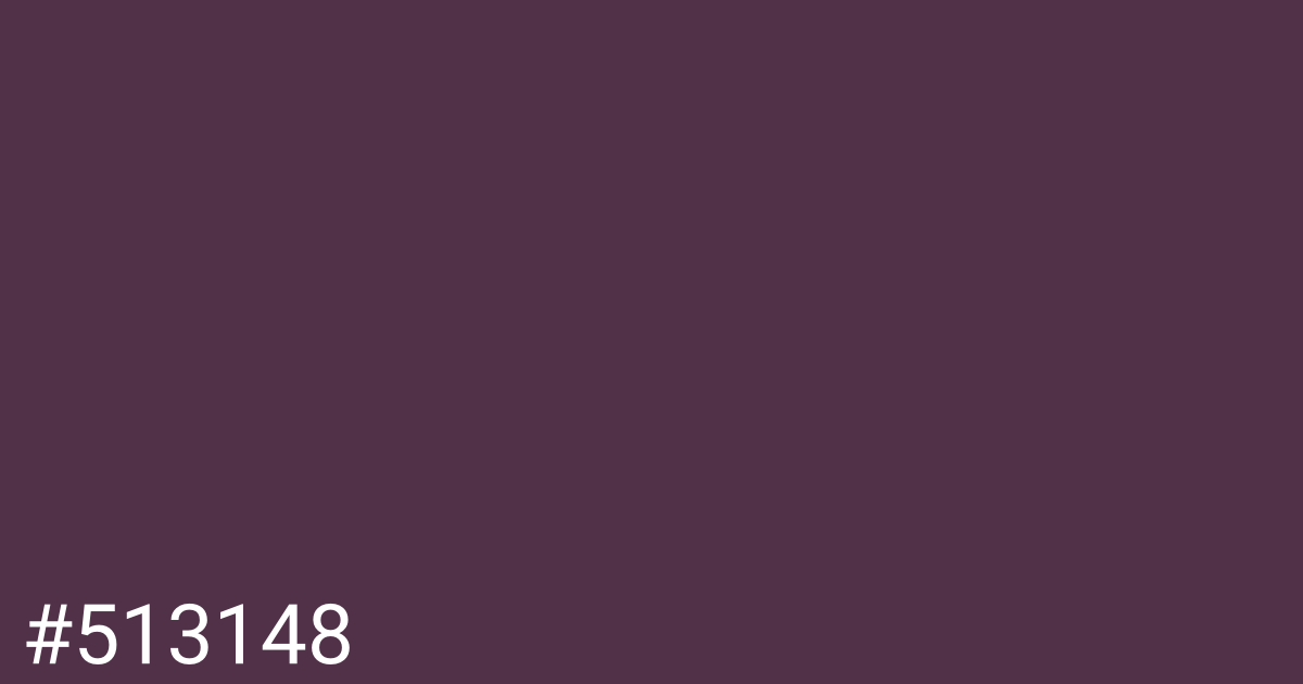 Hex color #513148 graphic