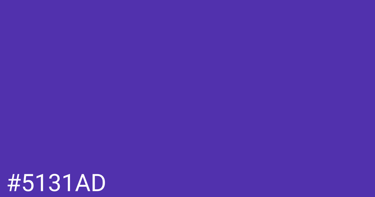 Hex color #5131ad graphic