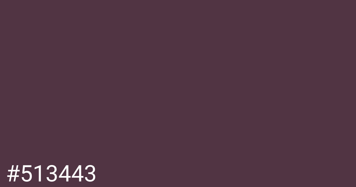 Hex color #513443 graphic