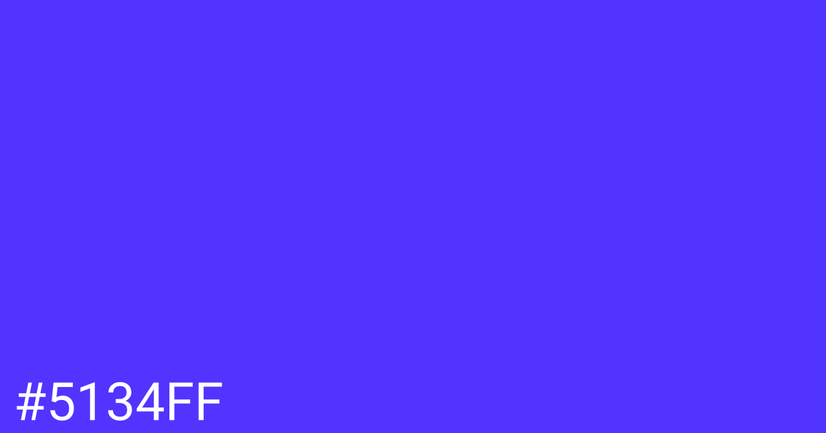 Hex color #5134ff graphic