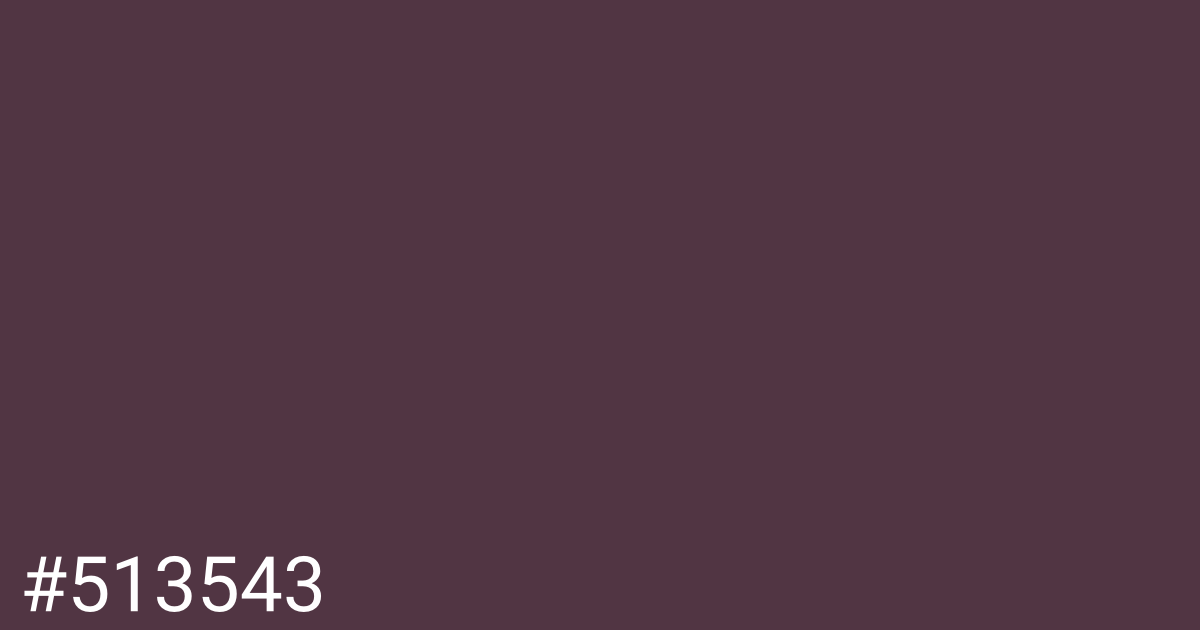 Hex color #513543 graphic