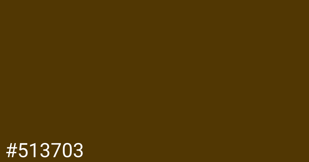 Hex color #513703 graphic