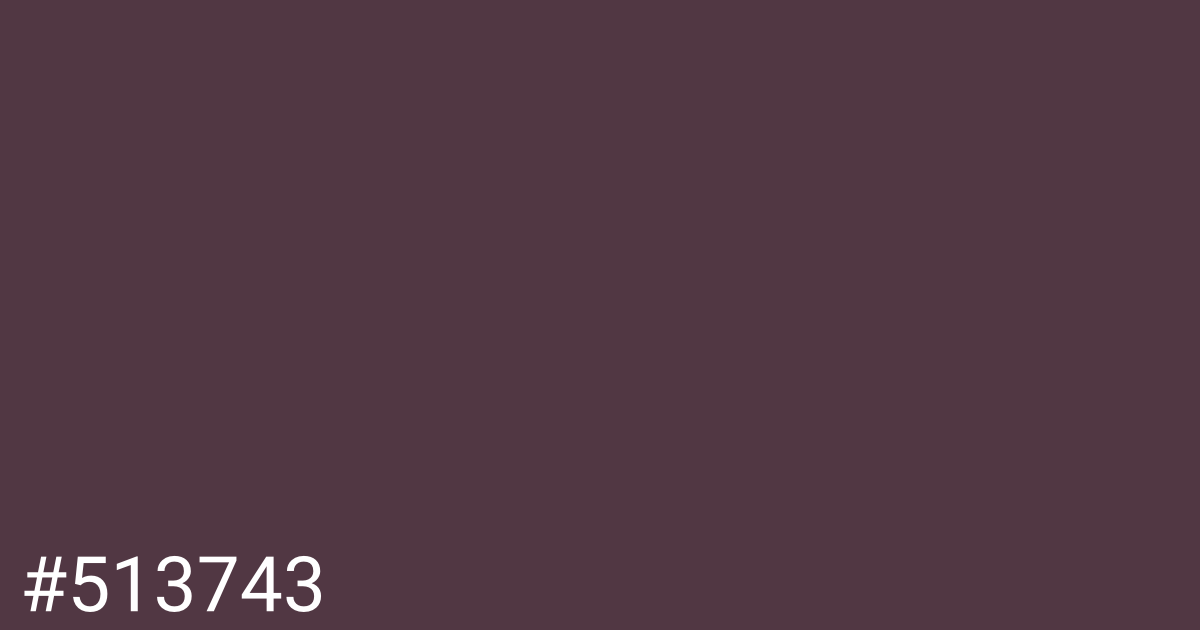 Hex color #513743 graphic