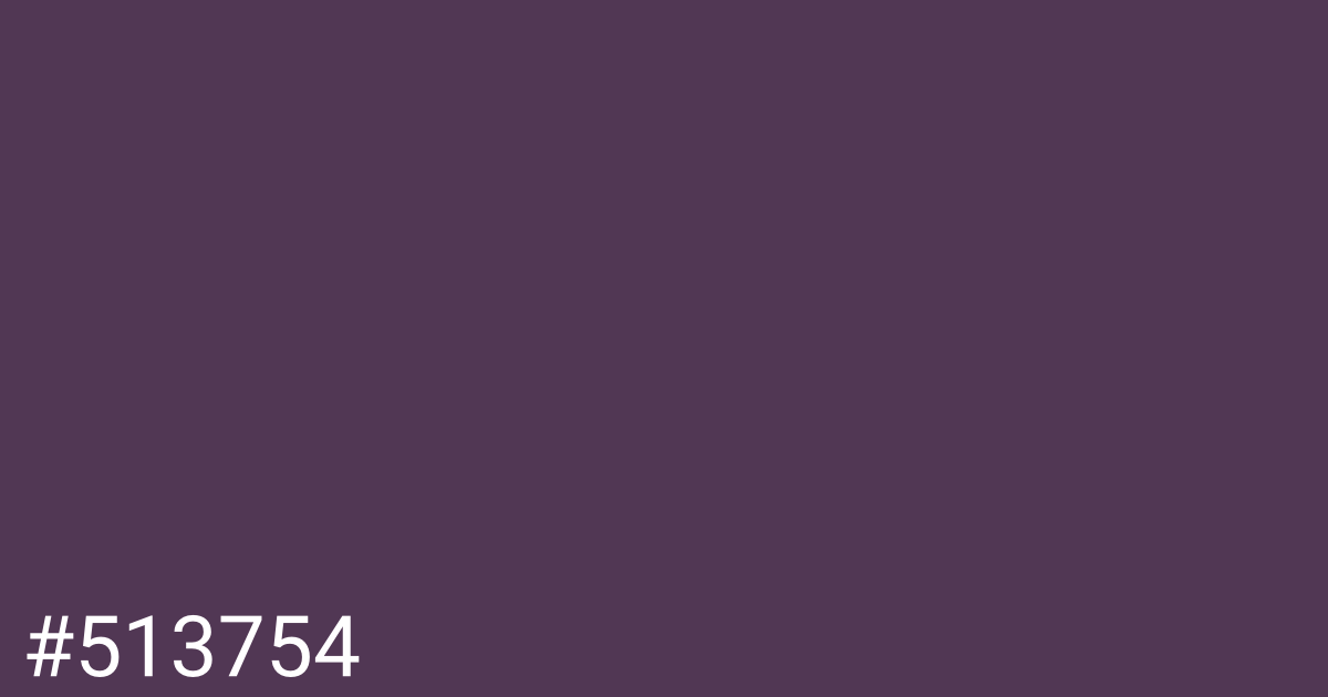 Hex color #513754 graphic