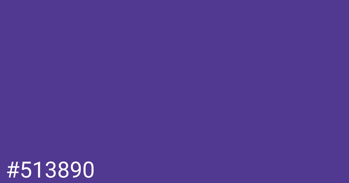Hex color #513890 graphic