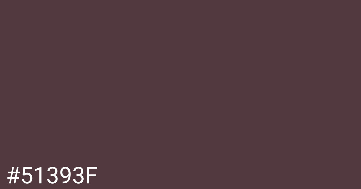 Hex color #51393f graphic