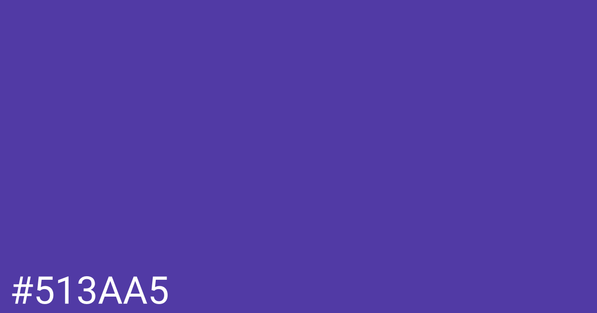 Hex color #513aa5 graphic