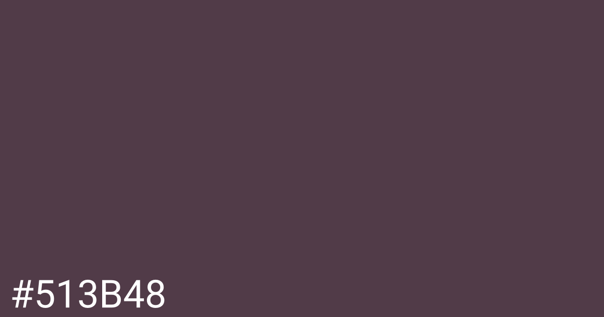 Hex color #513b48 graphic