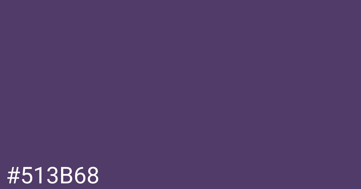 Hex color #513b68 graphic