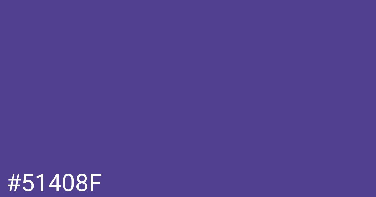 Hex color #51408f graphic