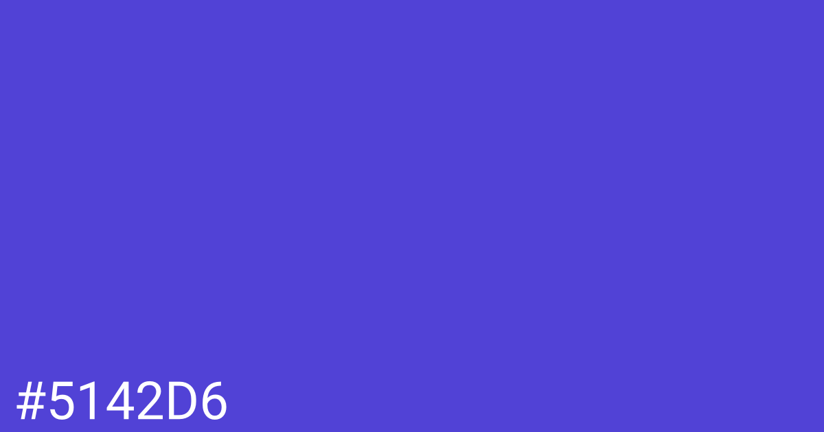 Hex color #5142d6 graphic