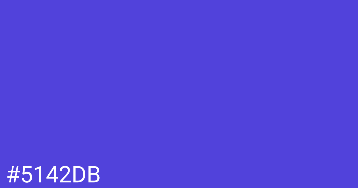 Hex color #5142db graphic