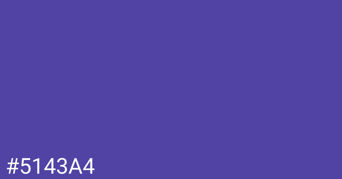 Hex color #5143a4 graphic