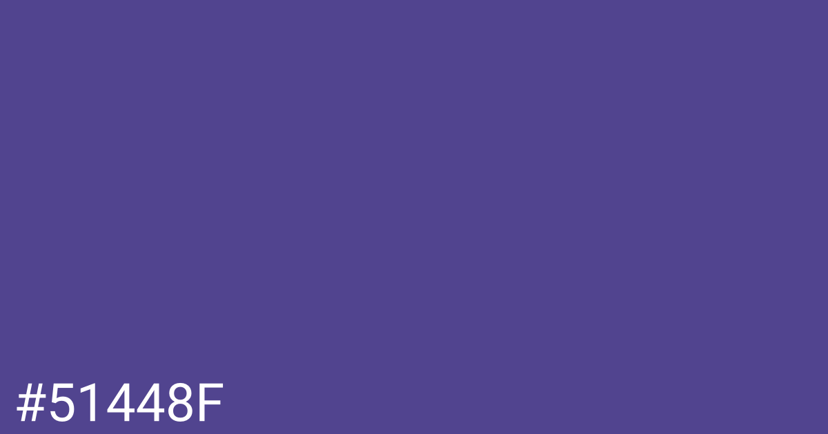 Hex color #51448f graphic