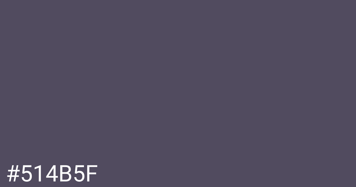 Hex color #514b5f graphic