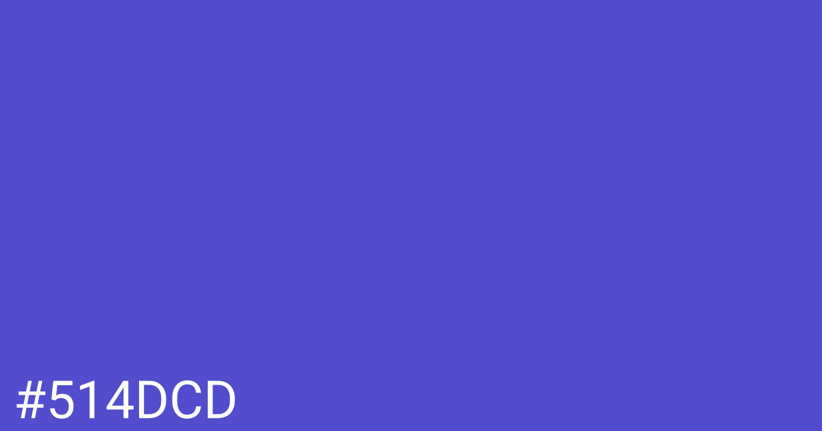 Hex color #514dcd graphic