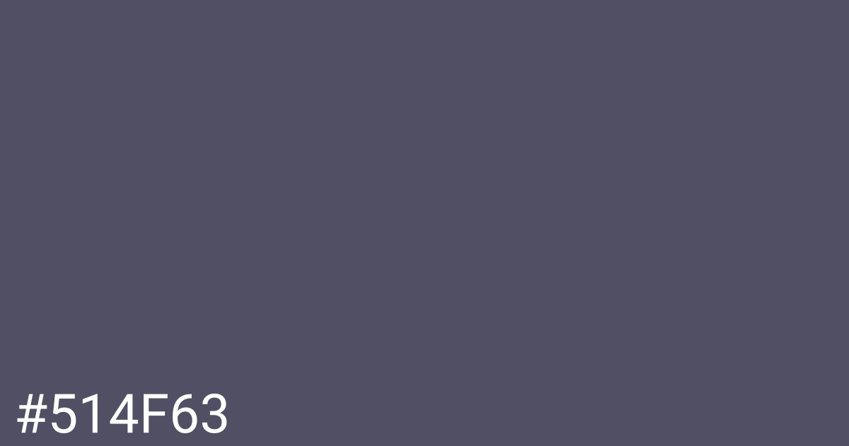 Hex color #514f63 graphic