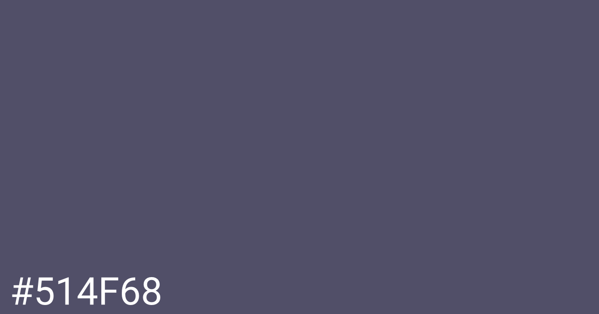 Hex color #514f68 graphic