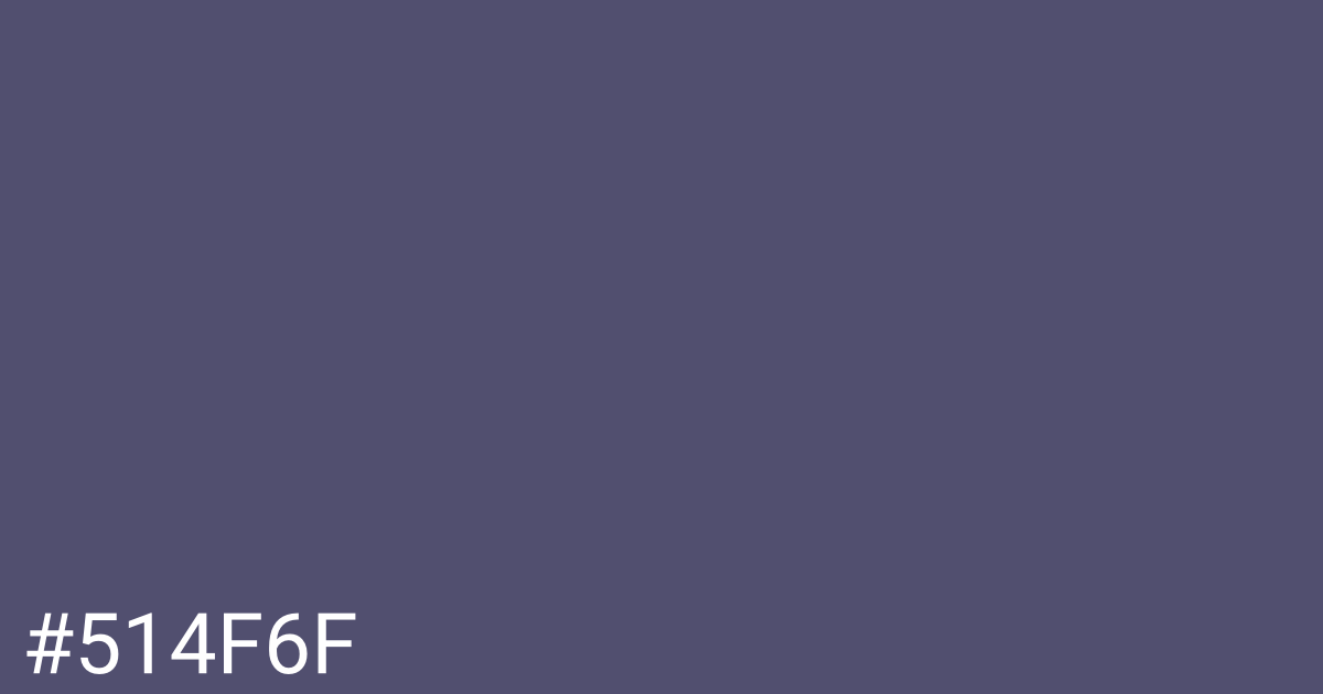 Hex color #514f6f graphic