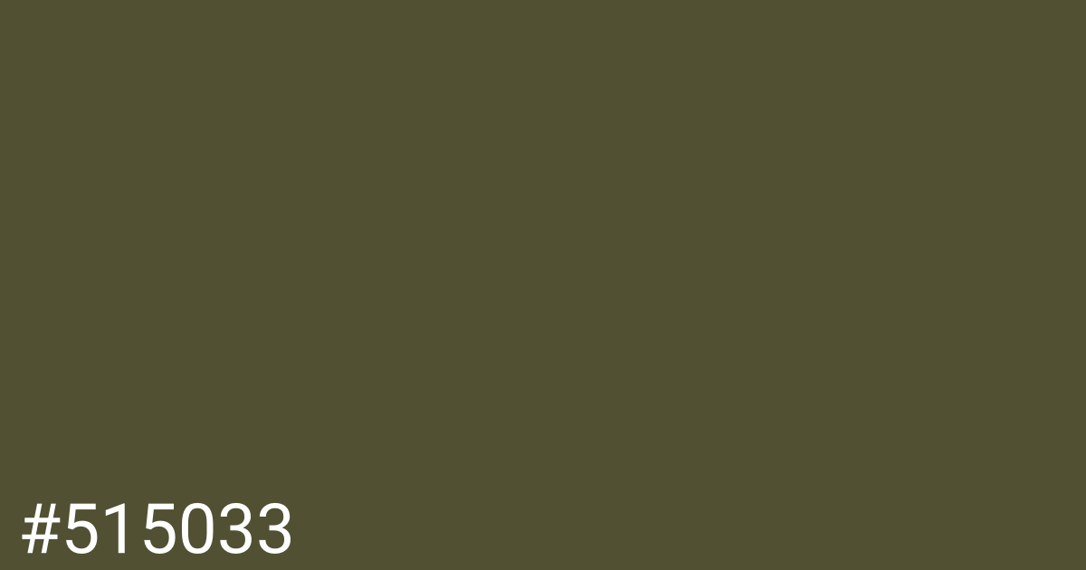 Hex color #515033 graphic