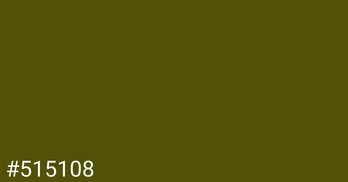 Hex color #515108 graphic