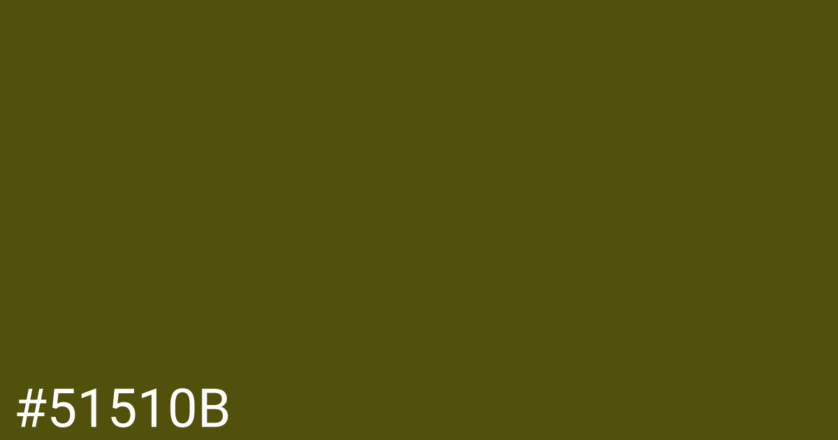 Hex color #51510b graphic