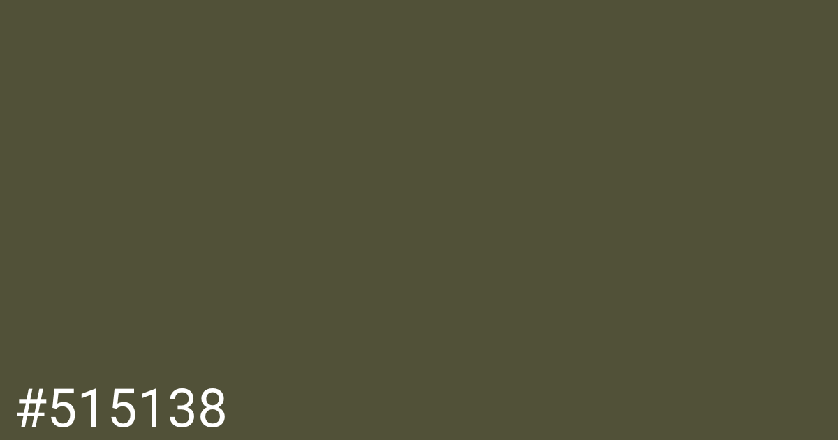 Hex color #515138 graphic