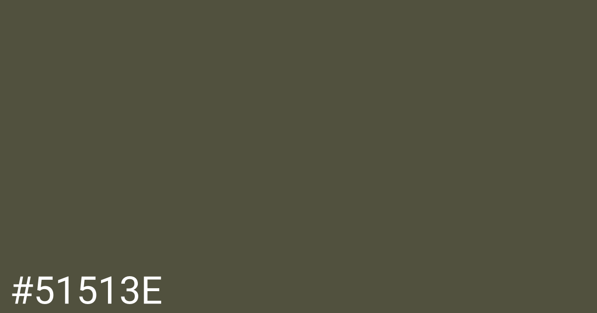 Hex color #51513e graphic