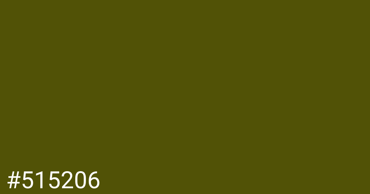 Hex color #515206 graphic