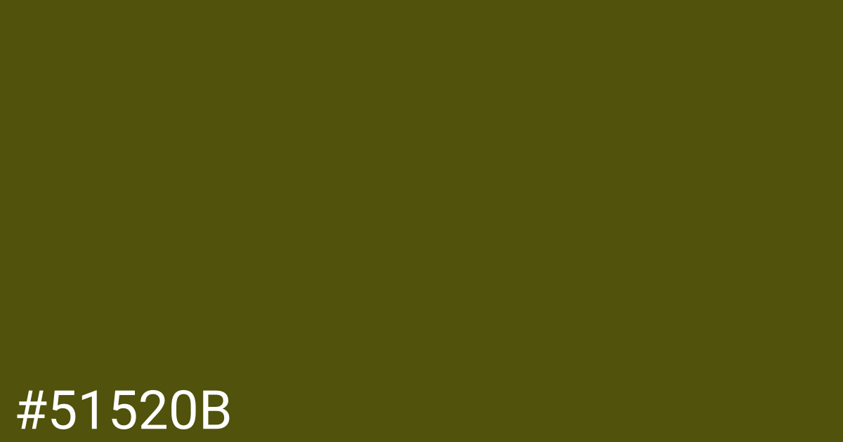 Hex color #51520b graphic