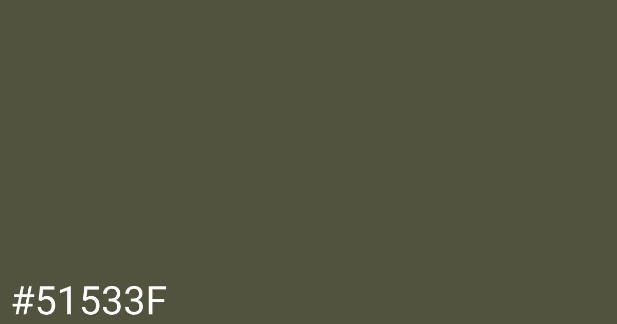 Hex color #51533f graphic