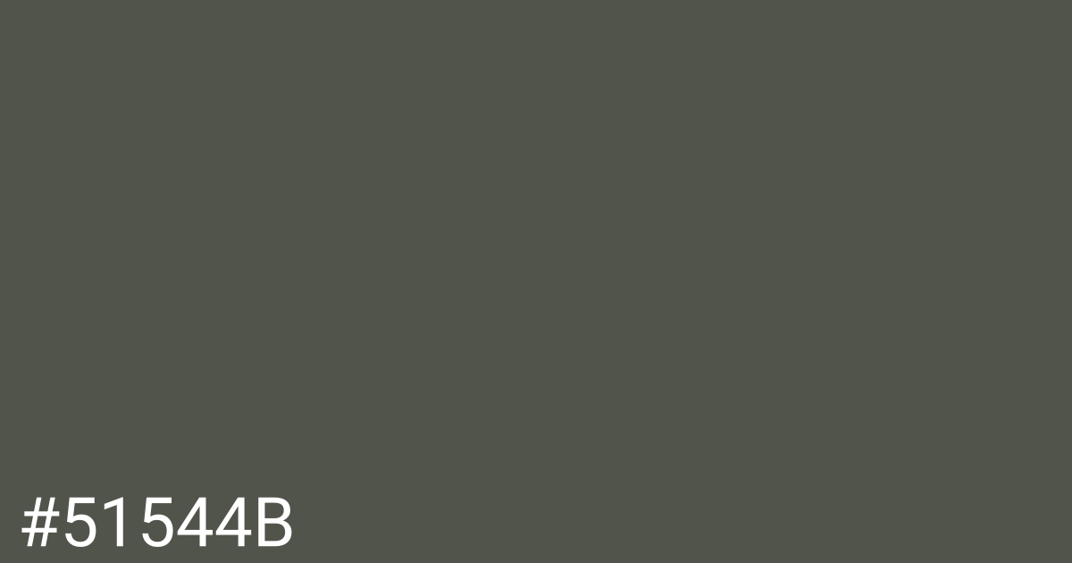 Hex color #51544b graphic