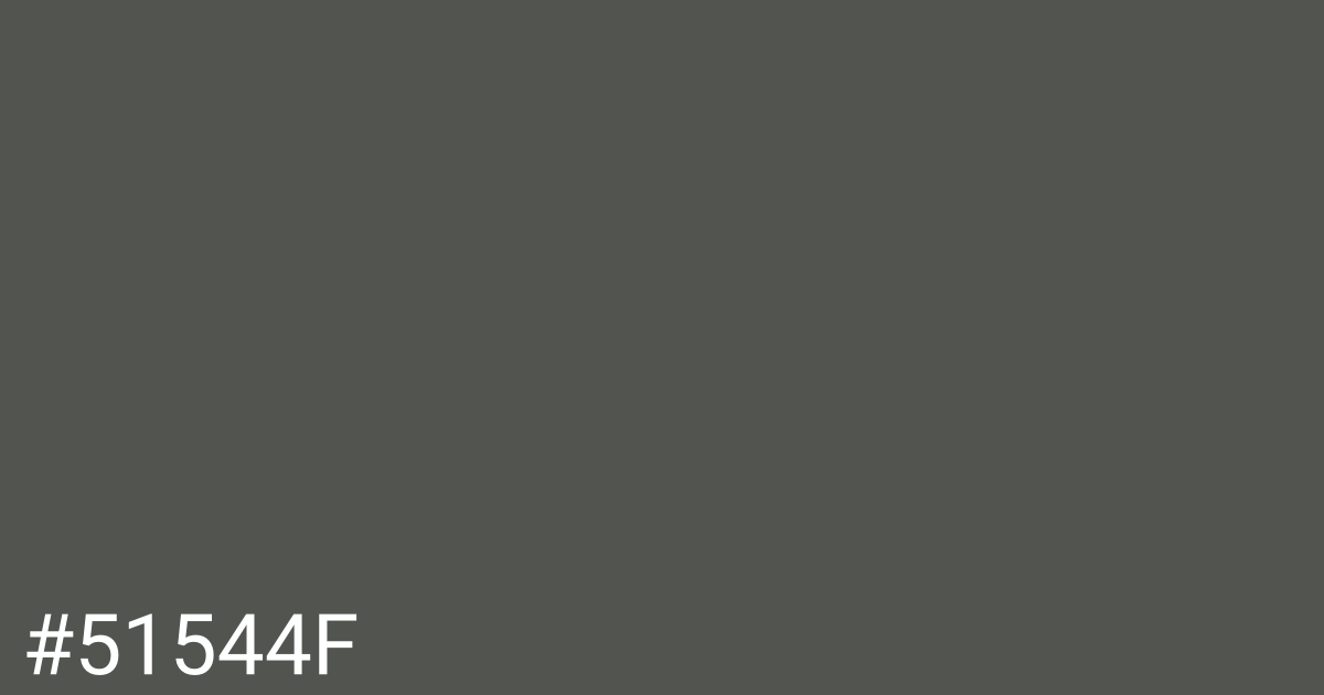 Hex color #51544f graphic