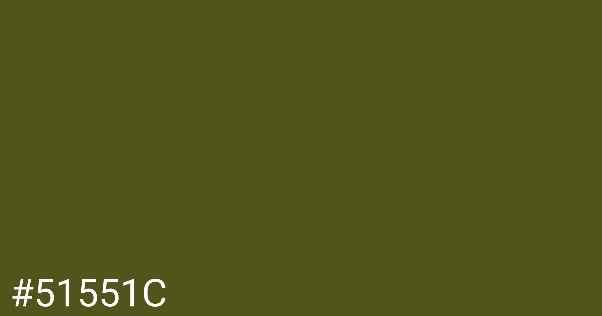 Hex color #51551c graphic