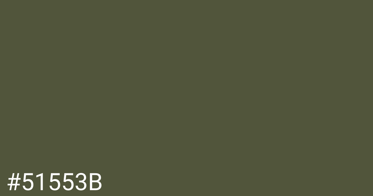 Hex color #51553b graphic