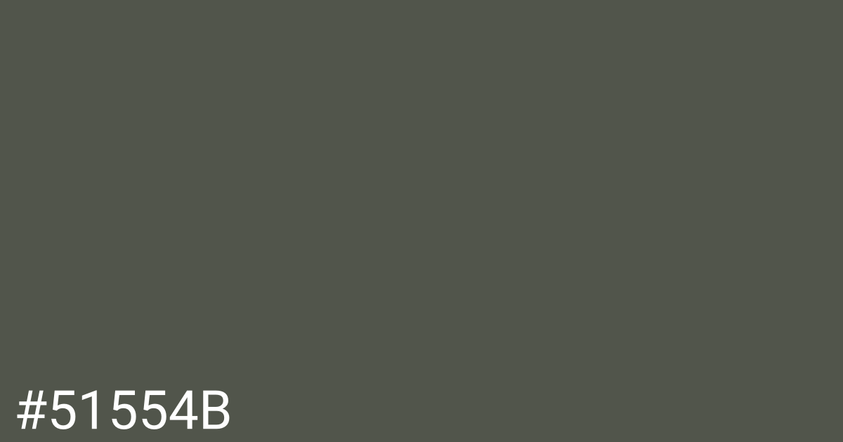 Hex color #51554b graphic