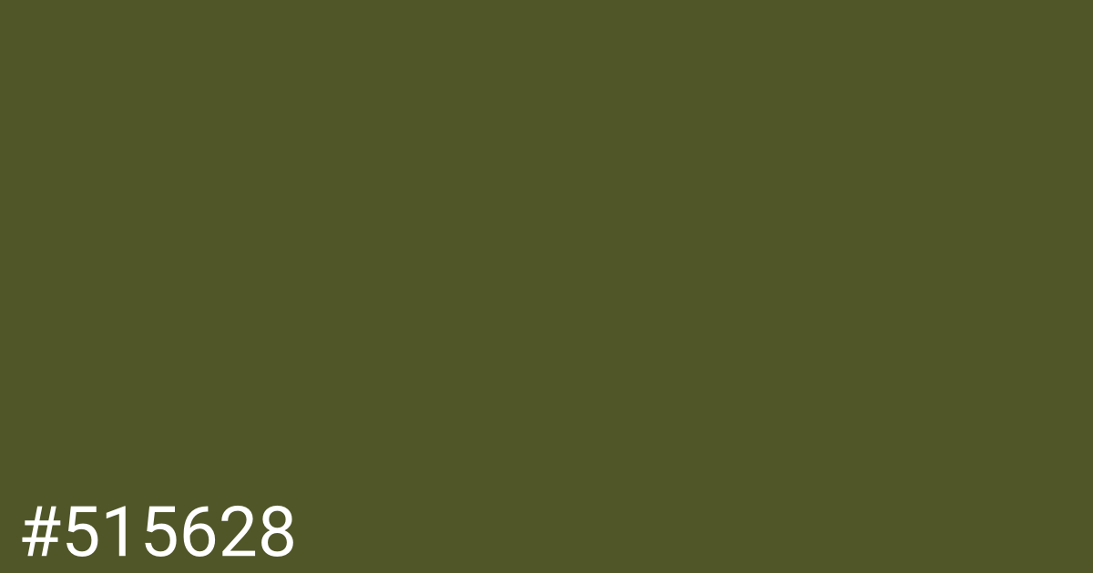 Hex color #515628 graphic