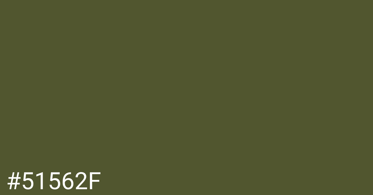 Hex color #51562f graphic