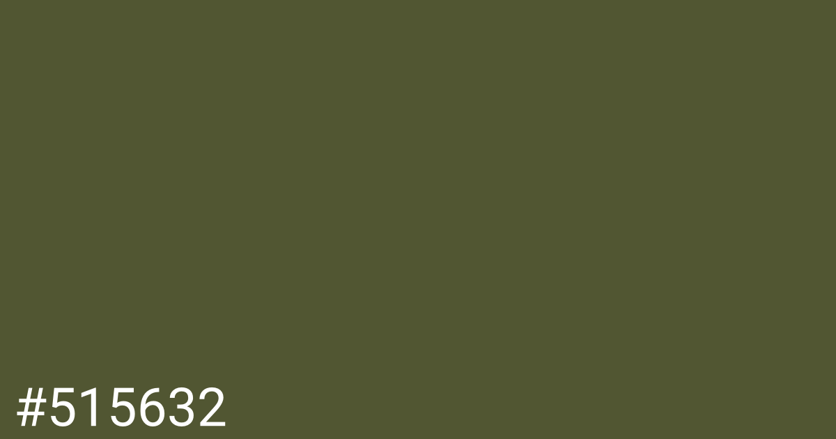 Hex color #515632 graphic