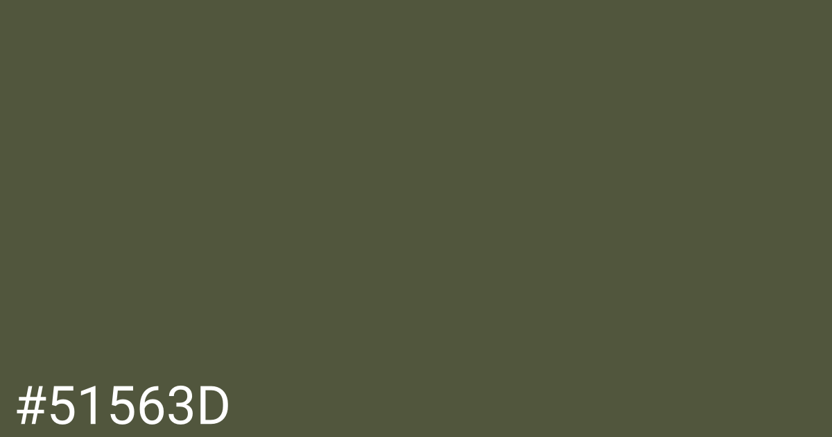 Hex color #51563d graphic