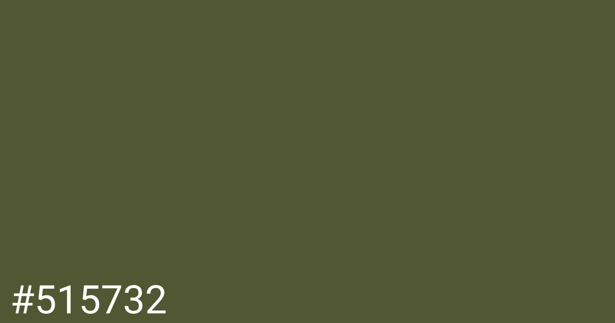 Hex color #515732 graphic