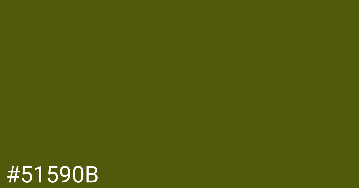 Hex color #51590b graphic