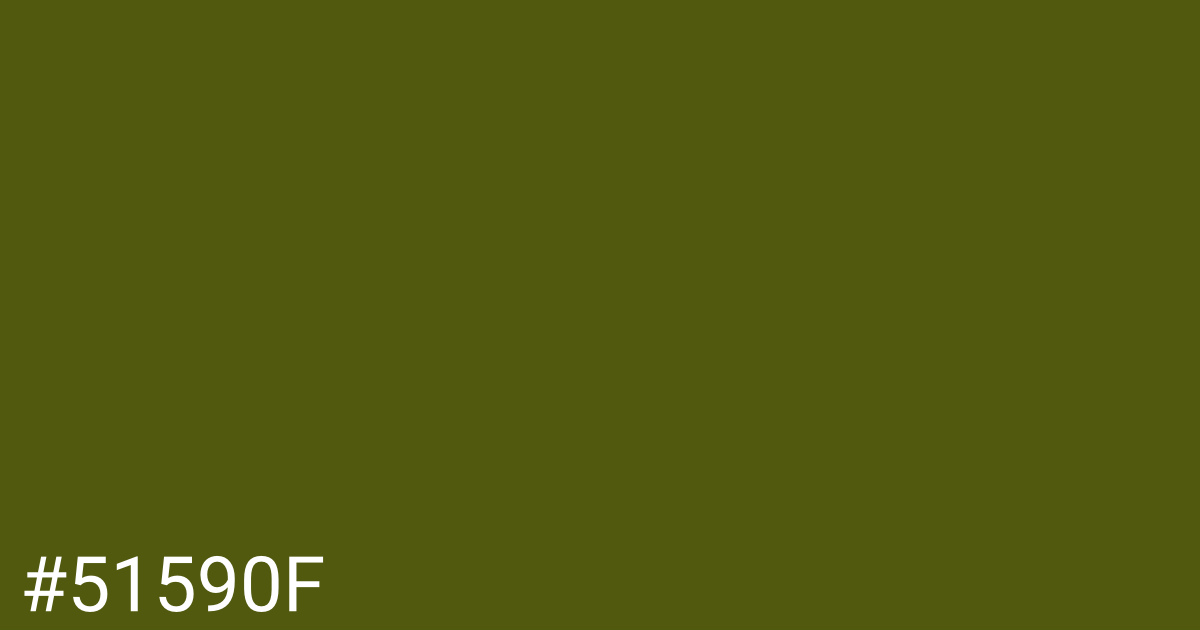 Hex color #51590f graphic