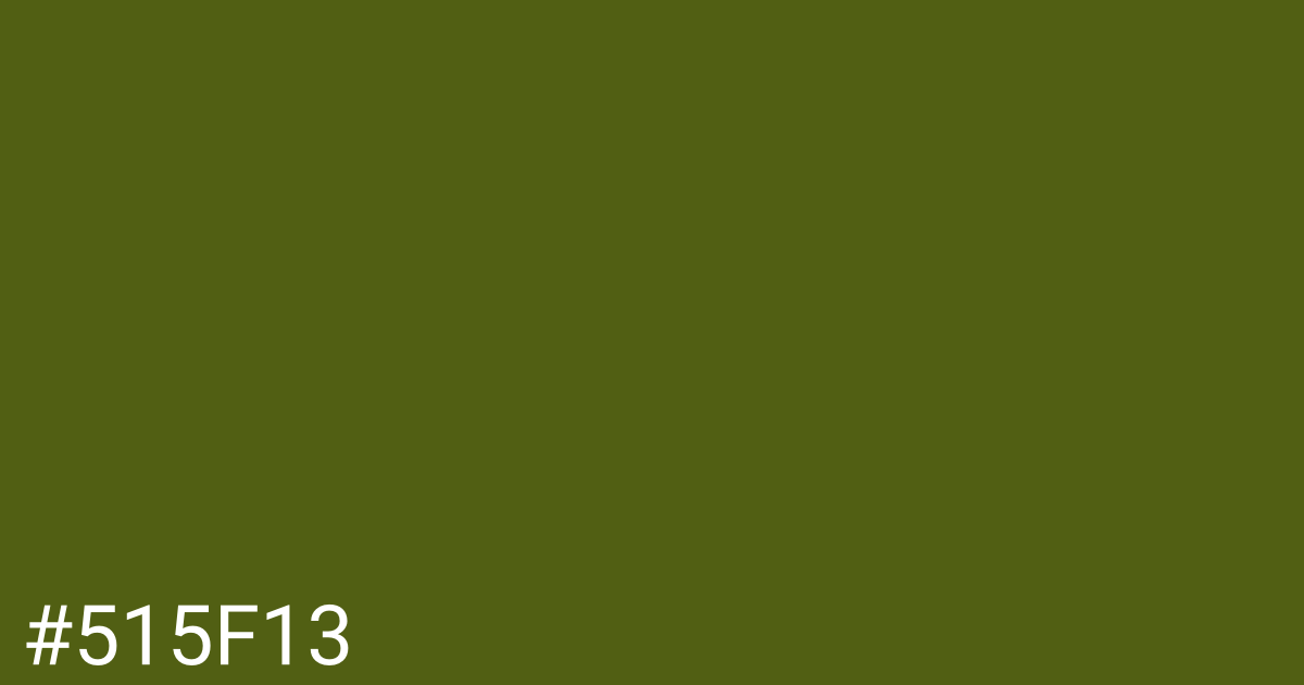 Hex color #515f13 graphic