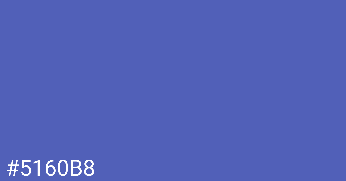 Hex color #5160b8 graphic