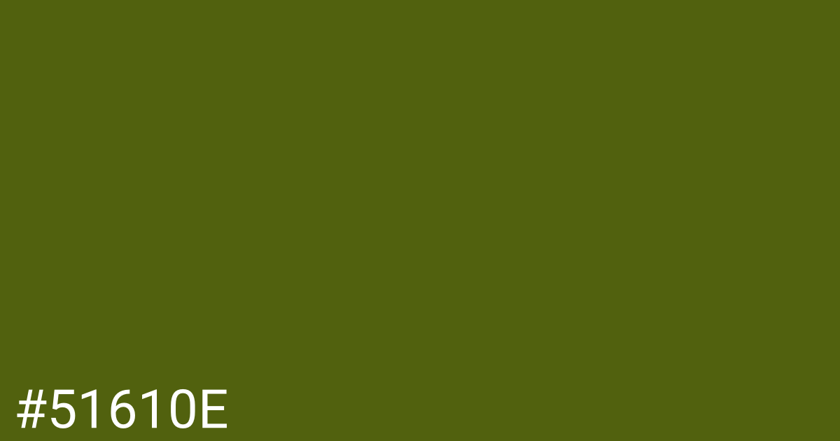 Hex color #51610e graphic