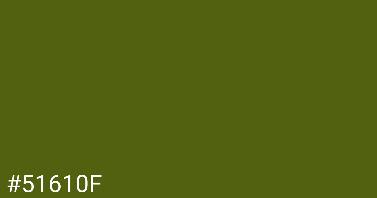 Hex color #51610f graphic