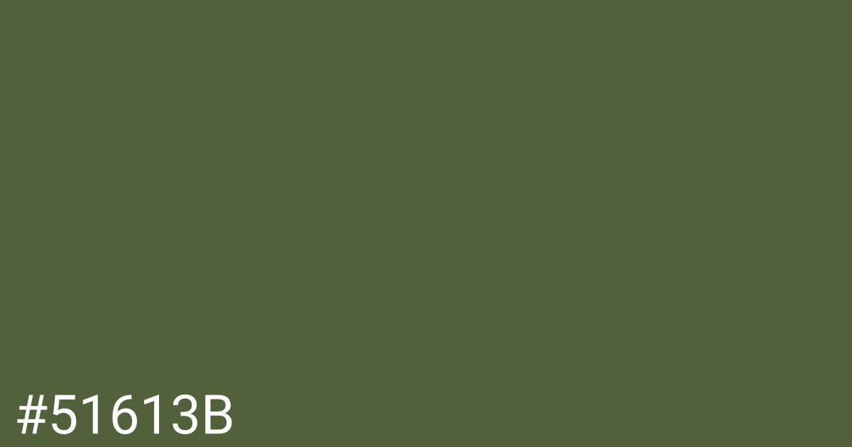 Hex color #51613b graphic