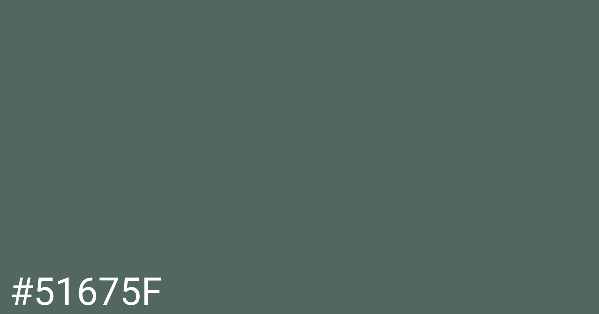 Hex color #51675f graphic