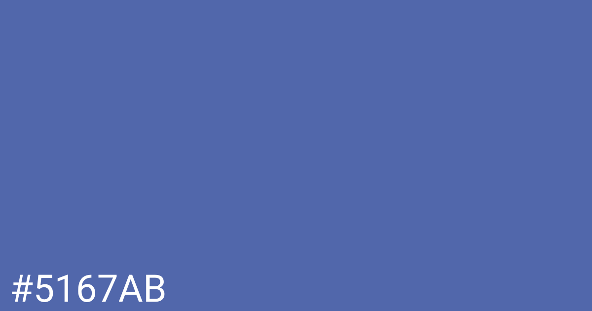 Hex color #5167ab graphic